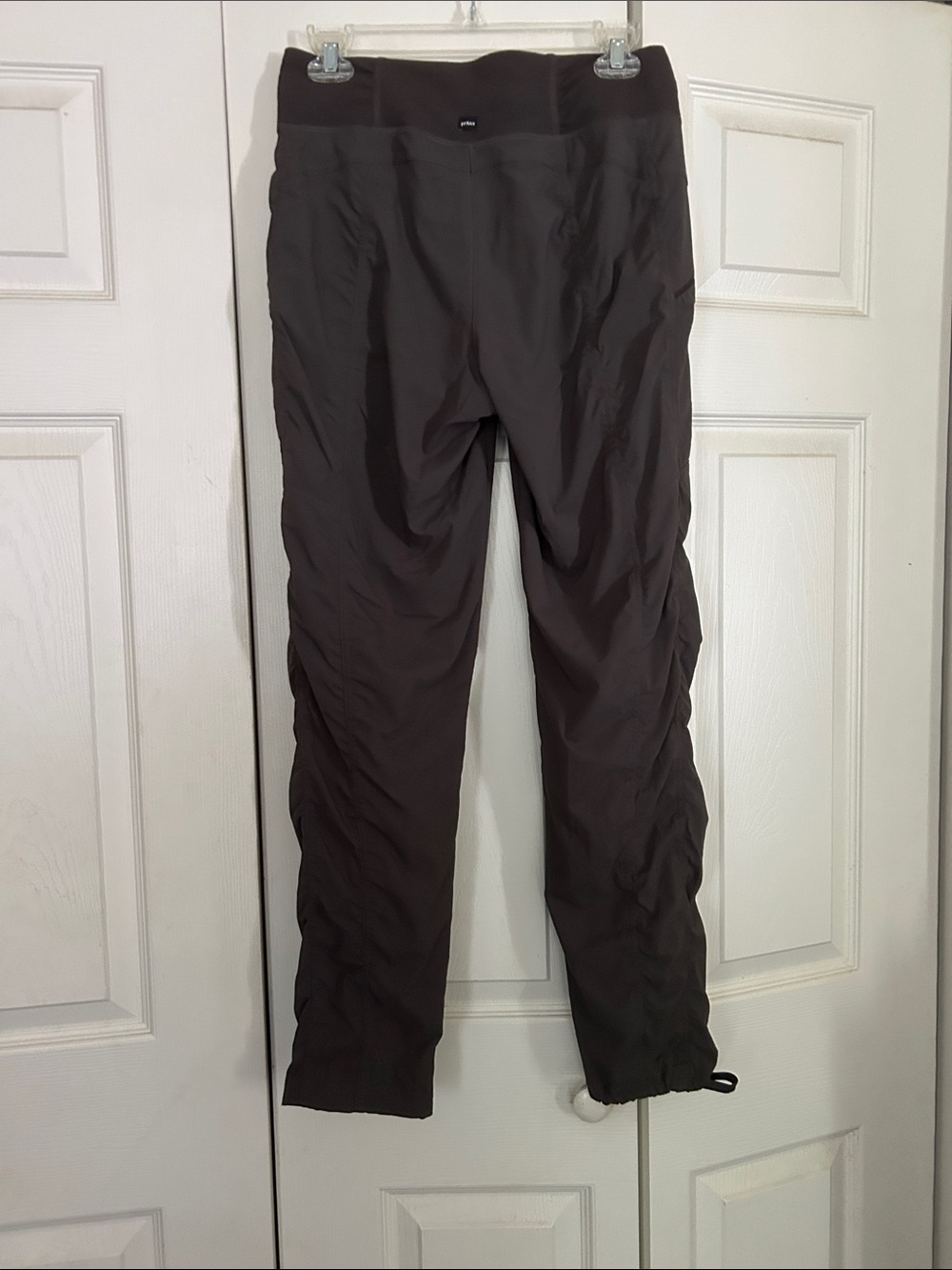 Prana Small Nylon Athleisure Hiking Pants Pull On Comfort Drawstring Olive Green - Picture 7 of 11